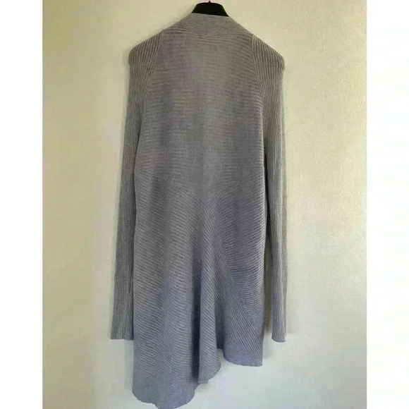 EILEEN FISHER Lavender Wool Cardigan Ribbed Size XS - Picture 4 of 5